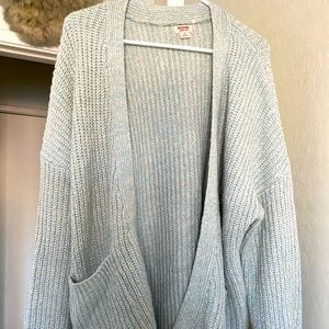 Blue cardigan